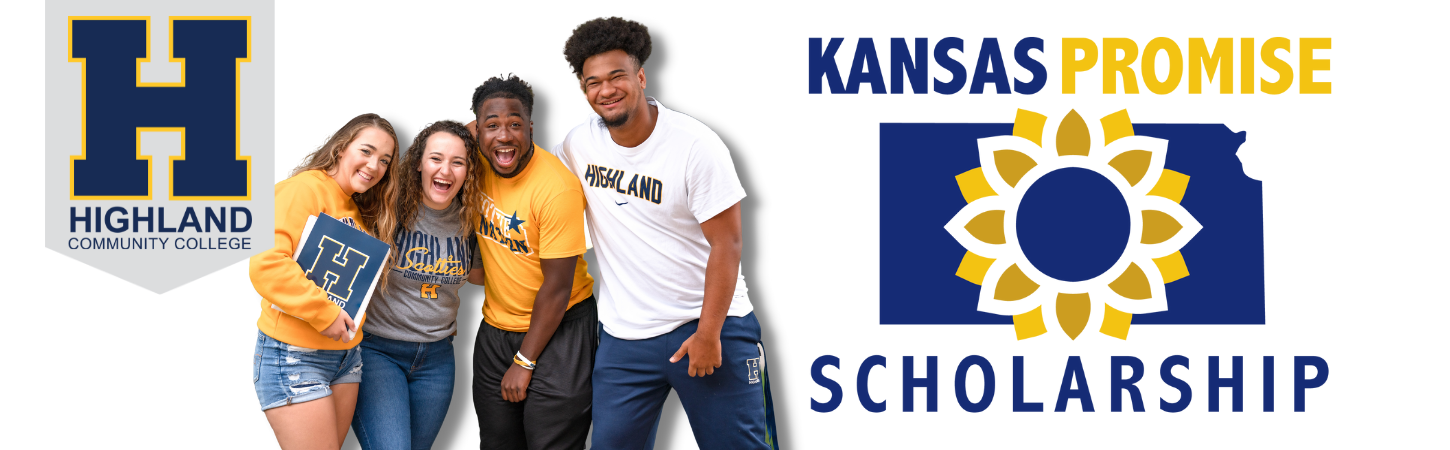 Kansas Promise Scholarship Banner with students hugging in excitement