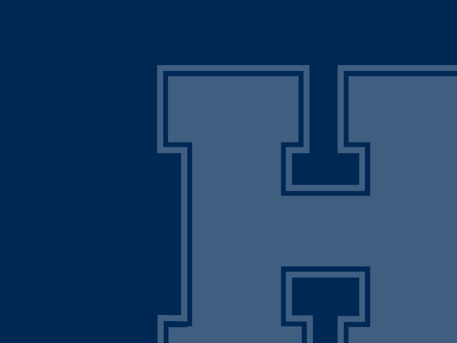 Navy background with H logo