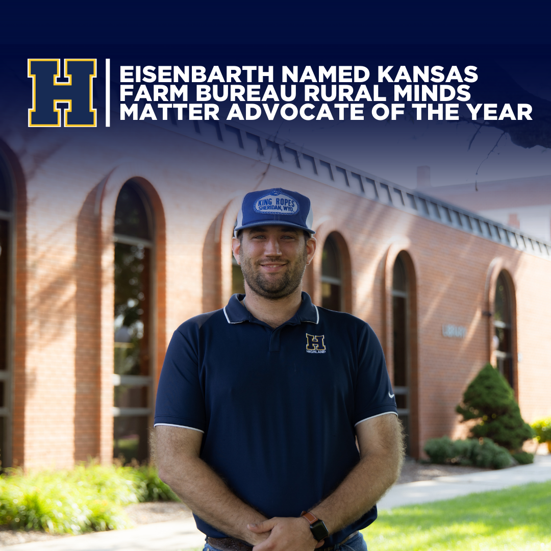 Directory photo of Eisenbarth - graphic says Eisenbarth Named Kansas Farm Bureau Rural Minds Matter Advocate of the Year