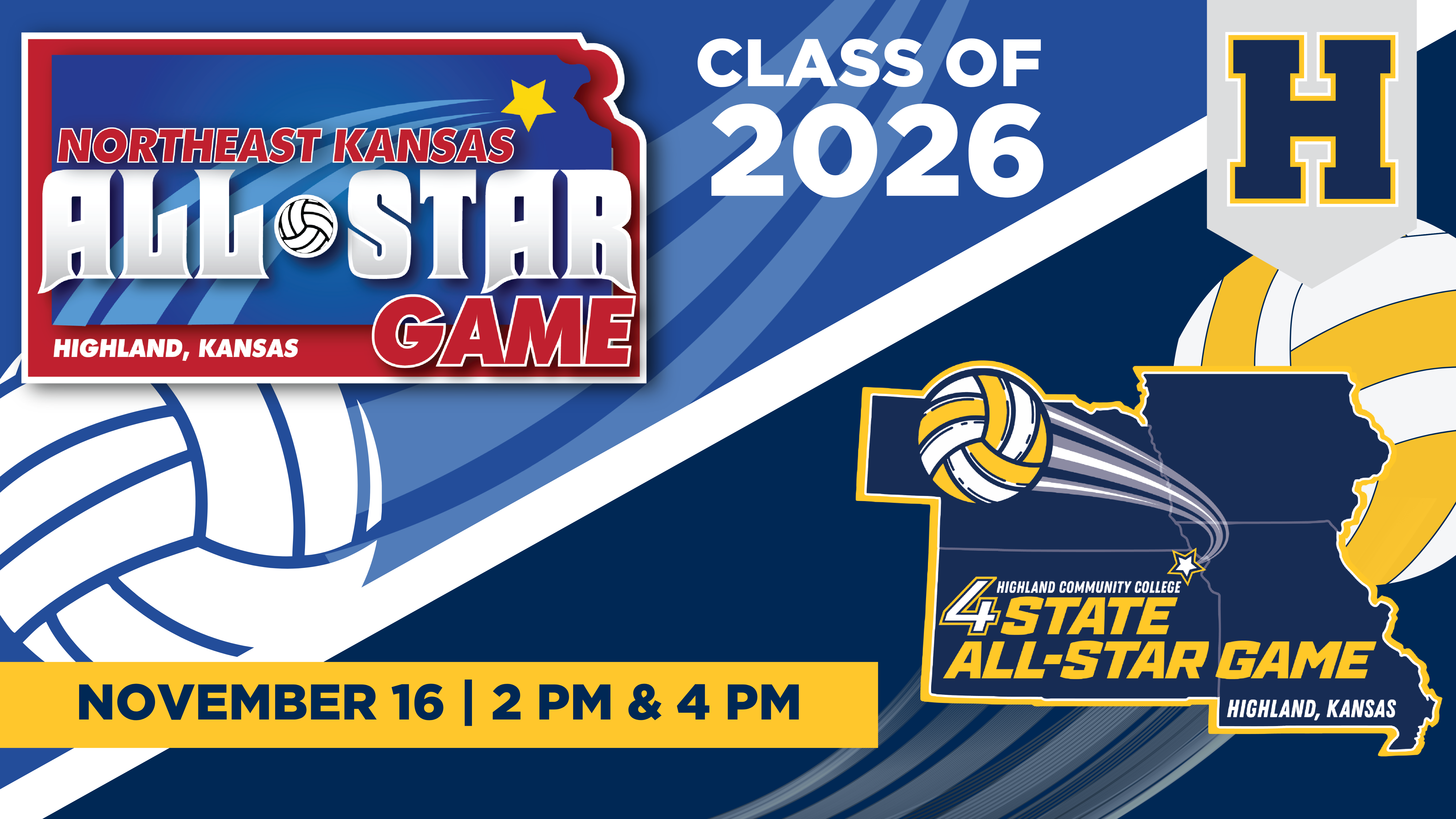 Class of 2026 All-Star Game is November 16 with Northeast Kansas Game at 2 PM and 4-State at 4 PM