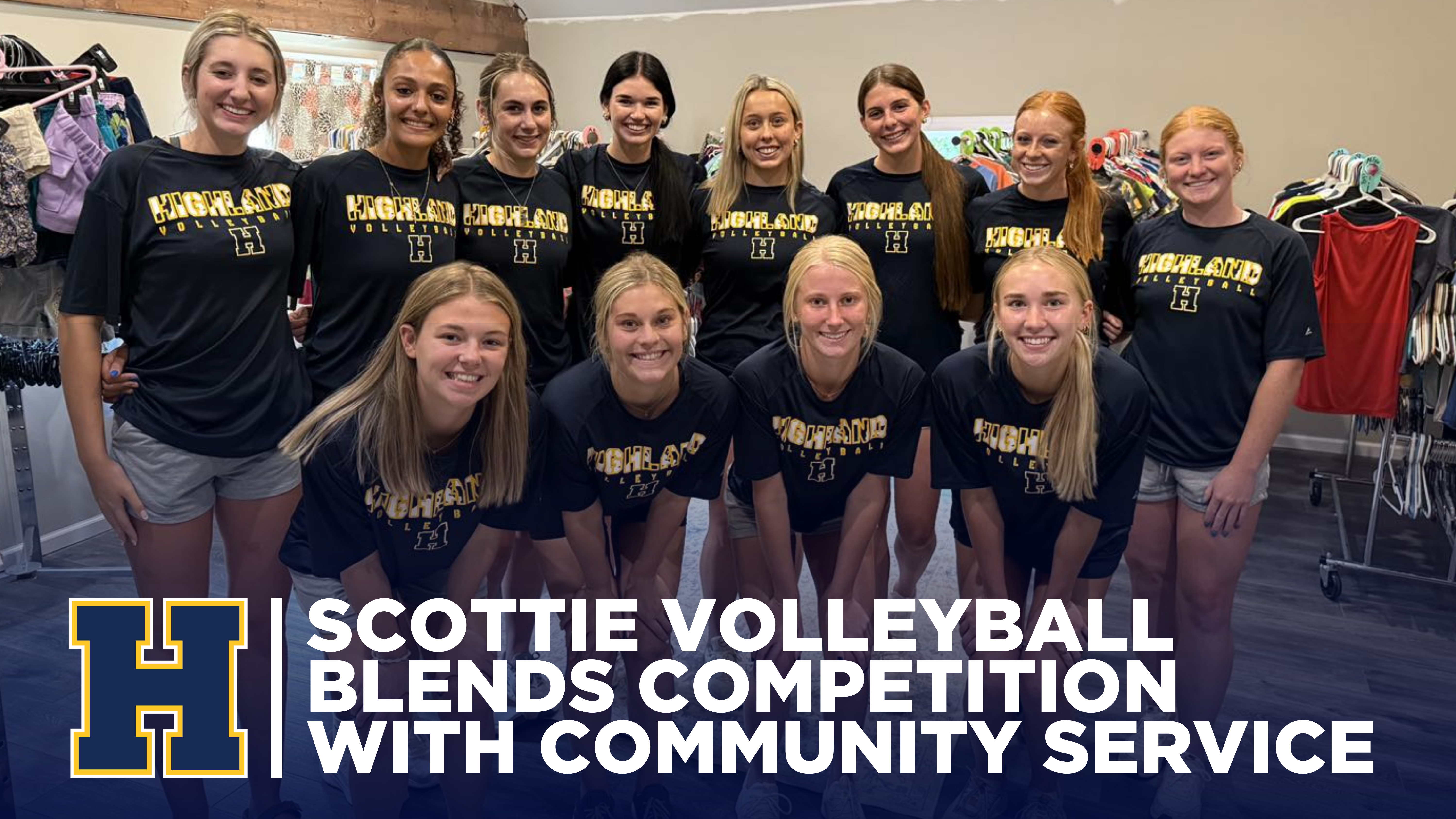 Group photo of the Scottie Volleyball team - image says 