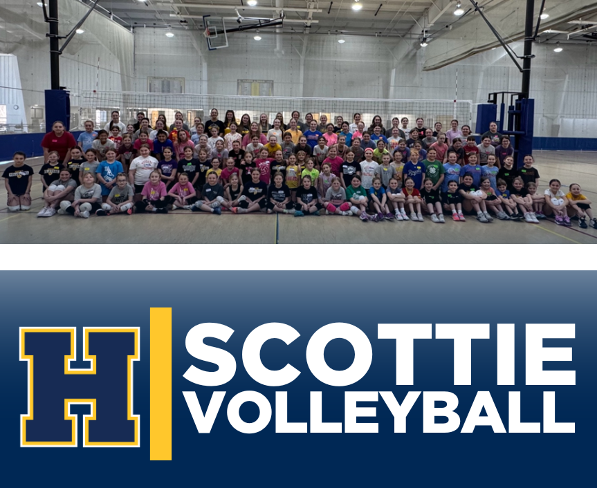 Group photo of the Scottie Volleyball camp