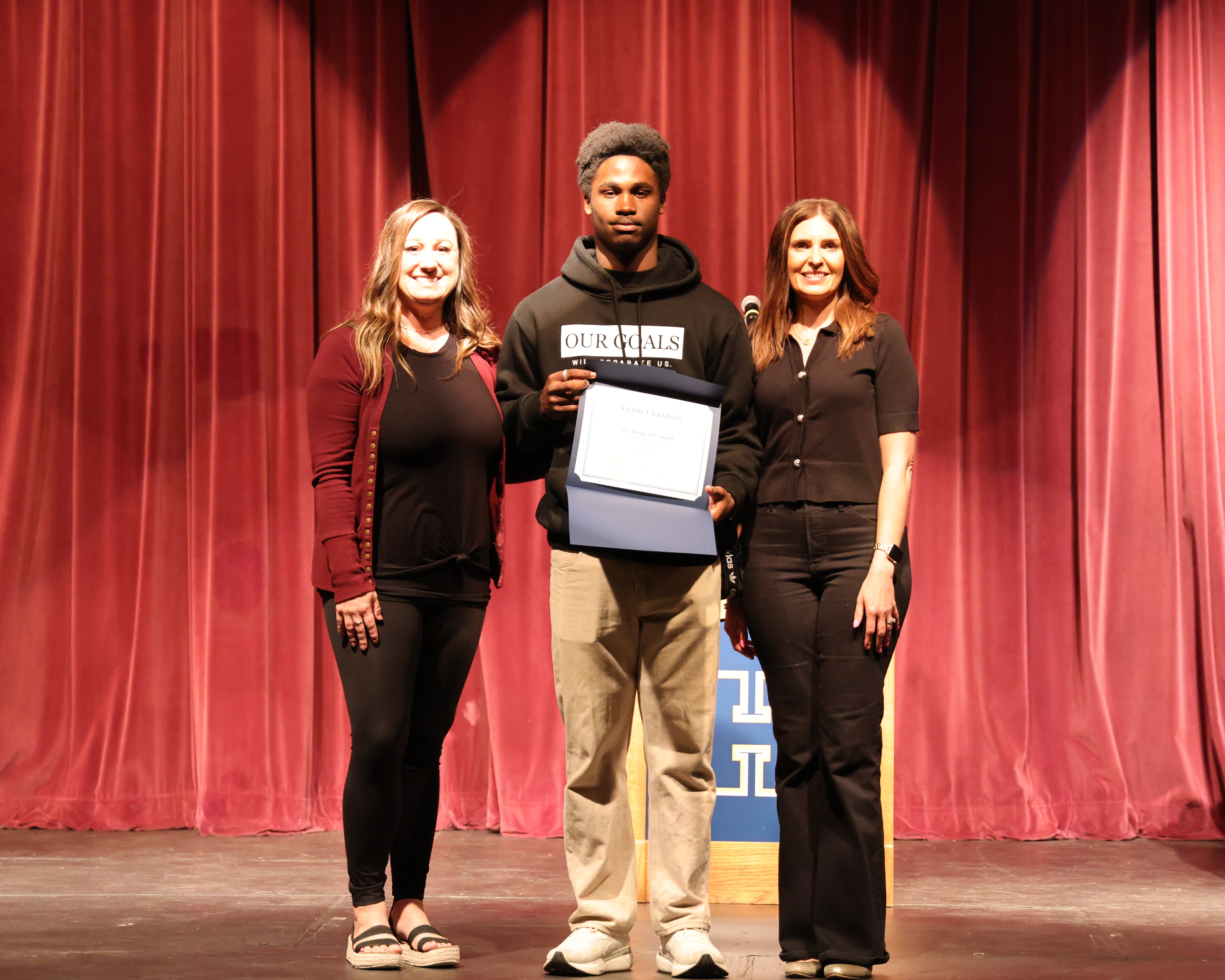 Student Support Services Shining Star Award recognizes resilience and engagement in student support services programs awarded to Veon Claxton